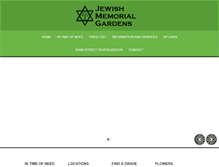 Tablet Screenshot of jewishmemorialgardens.org